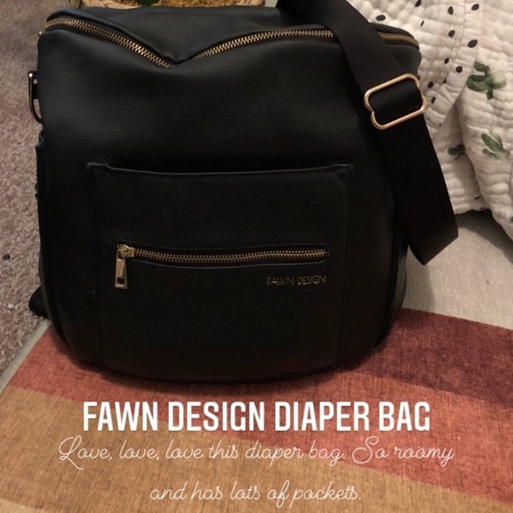 Leather diaper bag